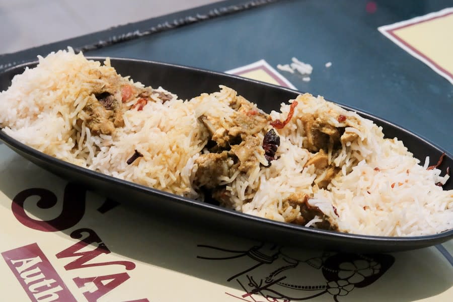 best indian restaurants - A serving of Bamboo Chicken Biryani from Swaadhist