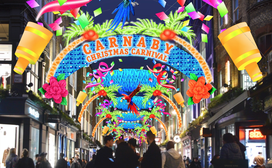 <p>Shopping haven Carnaby Street will be switching on its carnival-themed lights on November 9 at 6pm. As with everywhere else in London, the surrounding stores will have exclusive discounts until 9pm. There’ll also be a DJ and pop-up bar offering rum cocktails to ticket-holders. Register for a free ticket <a rel="nofollow noopener" href="https://www.carnaby.co.uk/" target="_blank" data-ylk="slk:here;elm:context_link;itc:0;sec:content-canvas" class="link ">here</a>.<br><br></p>