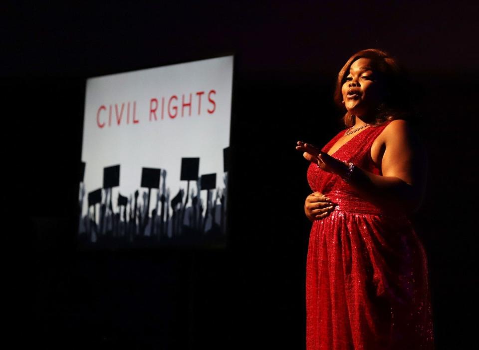 A performance shot from "The Journey" on Jan. 24, 2019, at the Lincoln Theatre. The production was created by Destiny Coleman for Opera Columbus and CAPA.