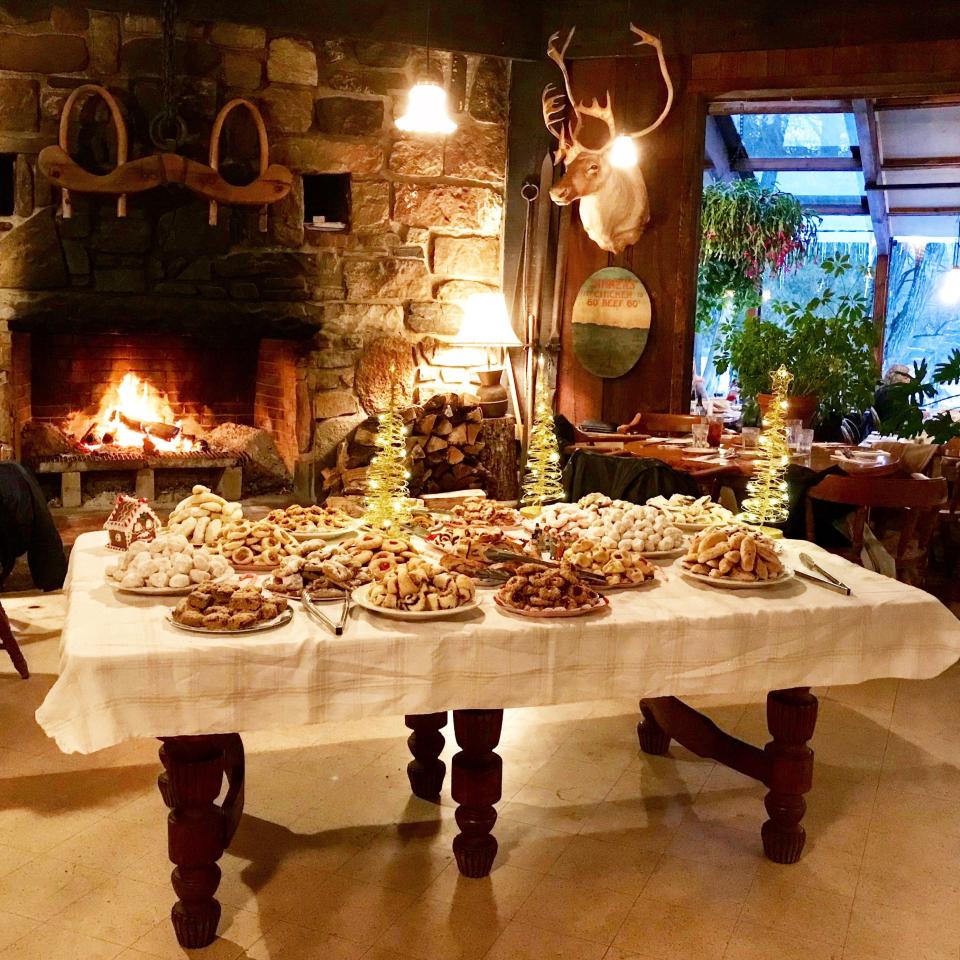 The Walpack Inn offers a table full of free homemade cookies every holiday season.