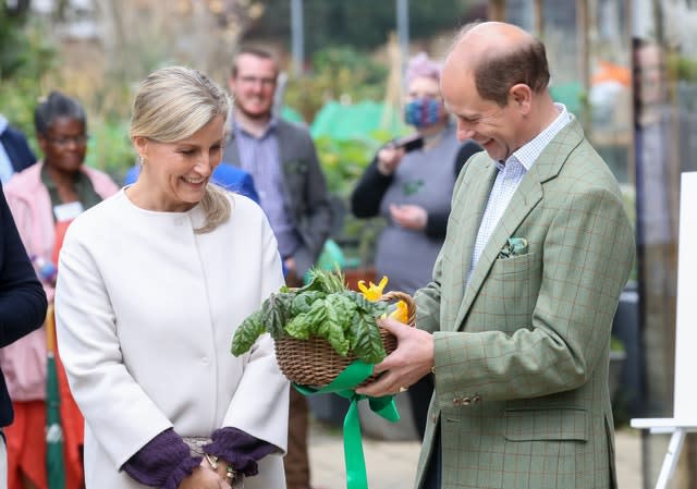 Sophie, pictured with husband Edward, will be self isolating at their Surrey home. Chris Jackson/PA Wire