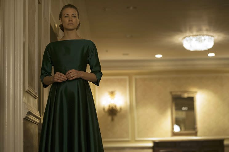 Yvonne Strahovski as Serena Joy in Hulu's The Handmaid's Tale. (Photo: George Kraychyk/Hulu)