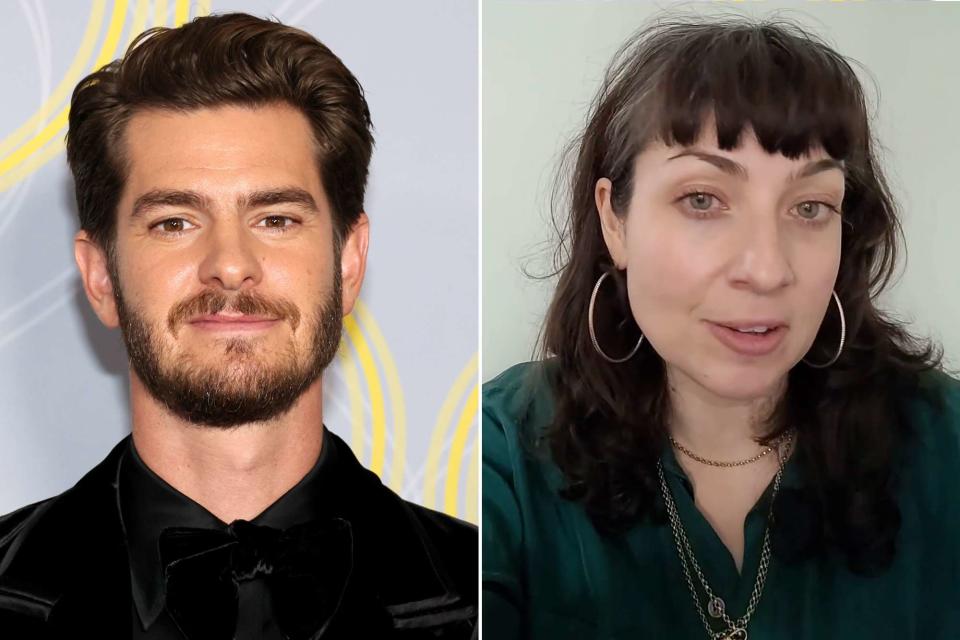 <p>Dia Dipasupil/Getty ; Dr. Kate Tomas Instagram</p> Andrew Garfield attends the 75th Annual Tony Awards at Radio City Music Hall on June 12, 2022 in New York City. ; Dr. Kate Tomas. 