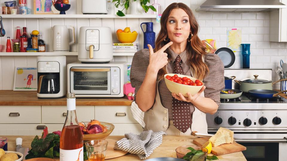 Save up to 50% on Drew Barrymore's Beautiful Kitchenware cookware at Walmart right now.