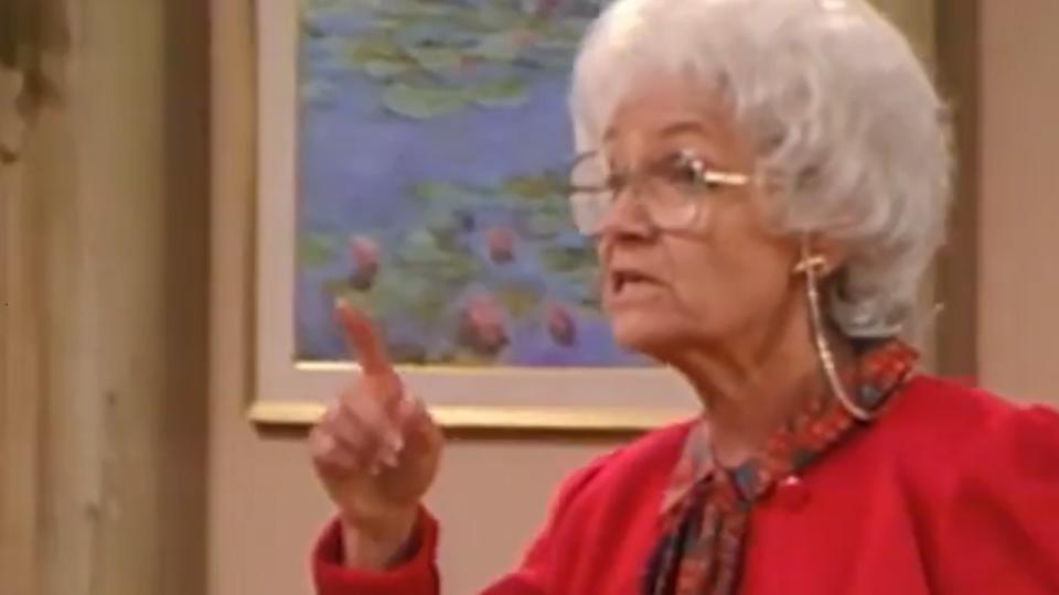 Estelle Getty as Sophia Petrillo in The Golden Girls