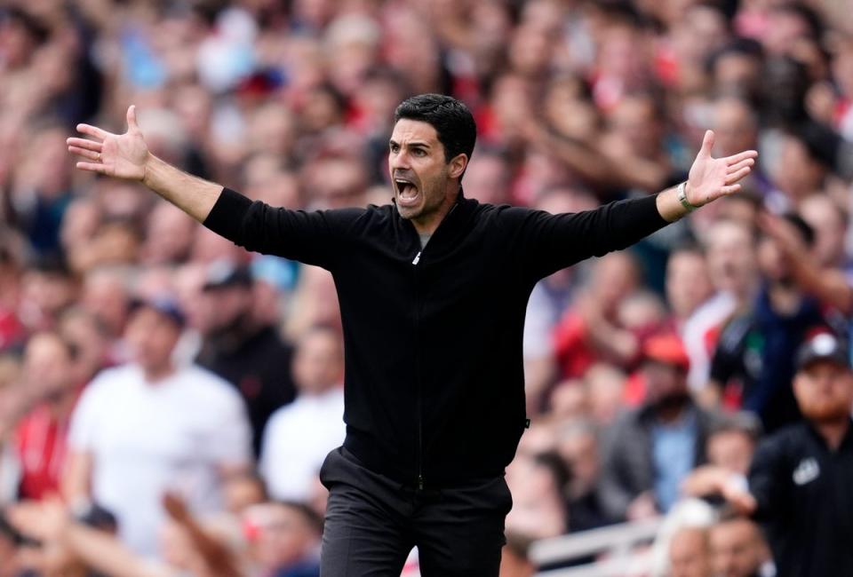 Mikel Arteta says the decision to send Rice off completely changed the game. (Nick Potts/PA Wire)