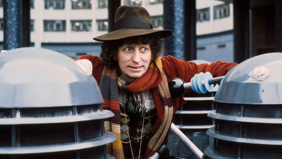 DOCTOR WHO, Tom Baker with Daleks, 1963-1989.