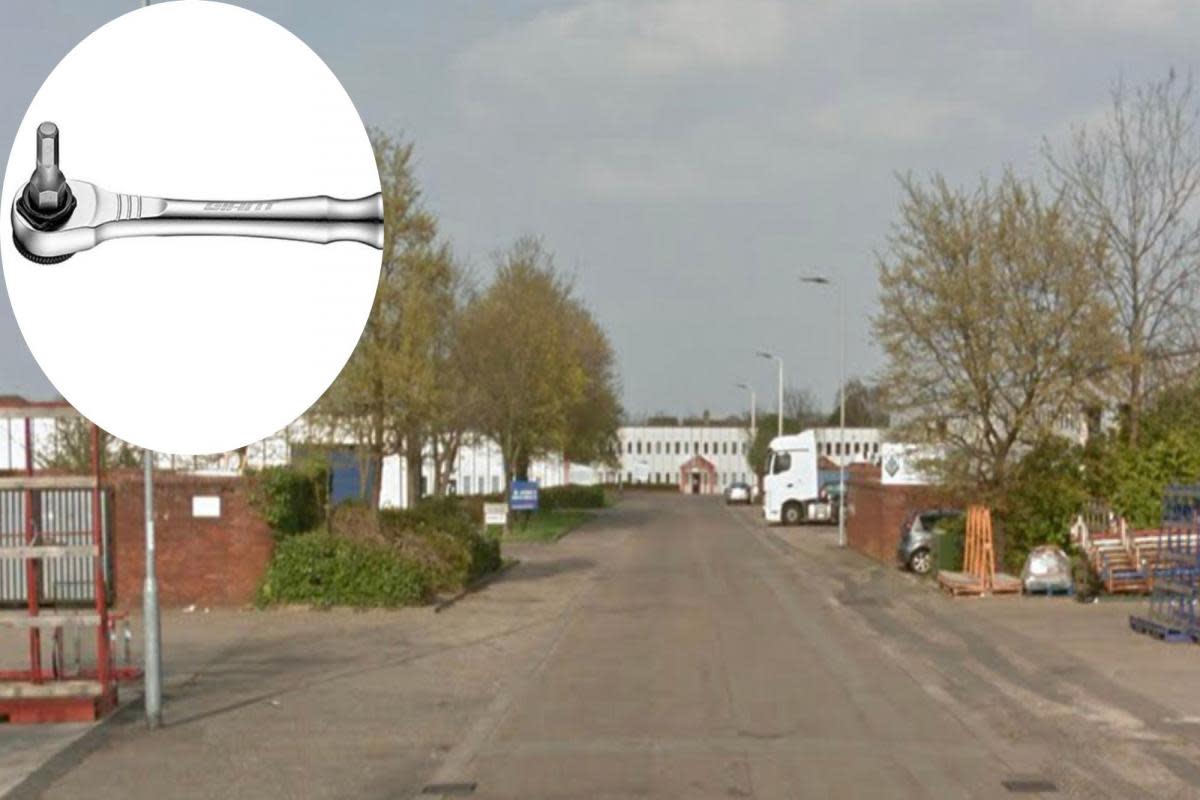 Lorry driver Tom Adams, 51 and of Creech St Michael, Taunton, Somerset, left a man with serious head injuries after attacking him with a ratchet in Maxwell Road, Peterborough, in April 2023. The photo of the ratchet is for illustrative purposes only. <i>(Image: Google)</i>