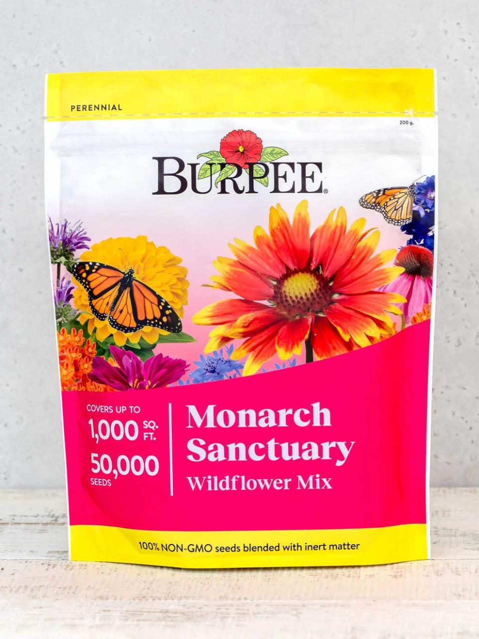 <p><a href="https://go.redirectingat.com?id=74968X1596630&url=https%3A%2F%2Fwww.burpee.com%2Fwildflower-mix-monarch-santuary-prod500866.html&sref=https%3A%2F%2Fwww.womansday.com%2Flife%2Fg60458418%2Fbest-eco-friendly-sustainable-gifts%2F" rel="nofollow noopener" target="_blank" data-ylk="slk:Shop Now;elm:context_link;itc:0;sec:content-canvas" class="link ">Shop Now</a></p><p>Monarch Sanctuary Wildflower Mix</p><p>burpee.com</p><p>$14.95</p><span class="copyright">Burpee</span>