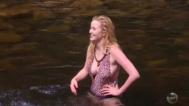 Tiffany Darwish spilled all the sex secrets which go on in the jungle. Fans and campmates have been hoping for a jungle romance between Simone (pictured) and Josh. Source: Ten