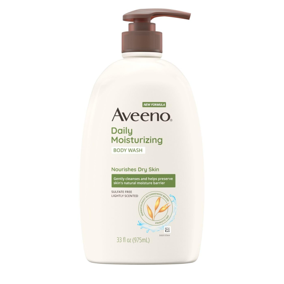 <p><a href="https://www.amazon.com/Aveeno-Daily-Moisturizing-Body-Wash/dp/B01MT3PG83/ref=sr_1_16_mod_primary_new?tag=syn-yahoo-20&ascsubtag=%5Bartid%7C2139.g.60254474%5Bsrc%7Cyahoo-us" rel="nofollow noopener" target="_blank" data-ylk="slk:Shop Now;elm:context_link;itc:0;sec:content-canvas" class="link ">Shop Now</a></p><p>Daily Moisturizing Body Wash </p><p>$12.81</p>