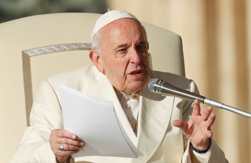 Pope Francis holds the weekly audience at the Vatican