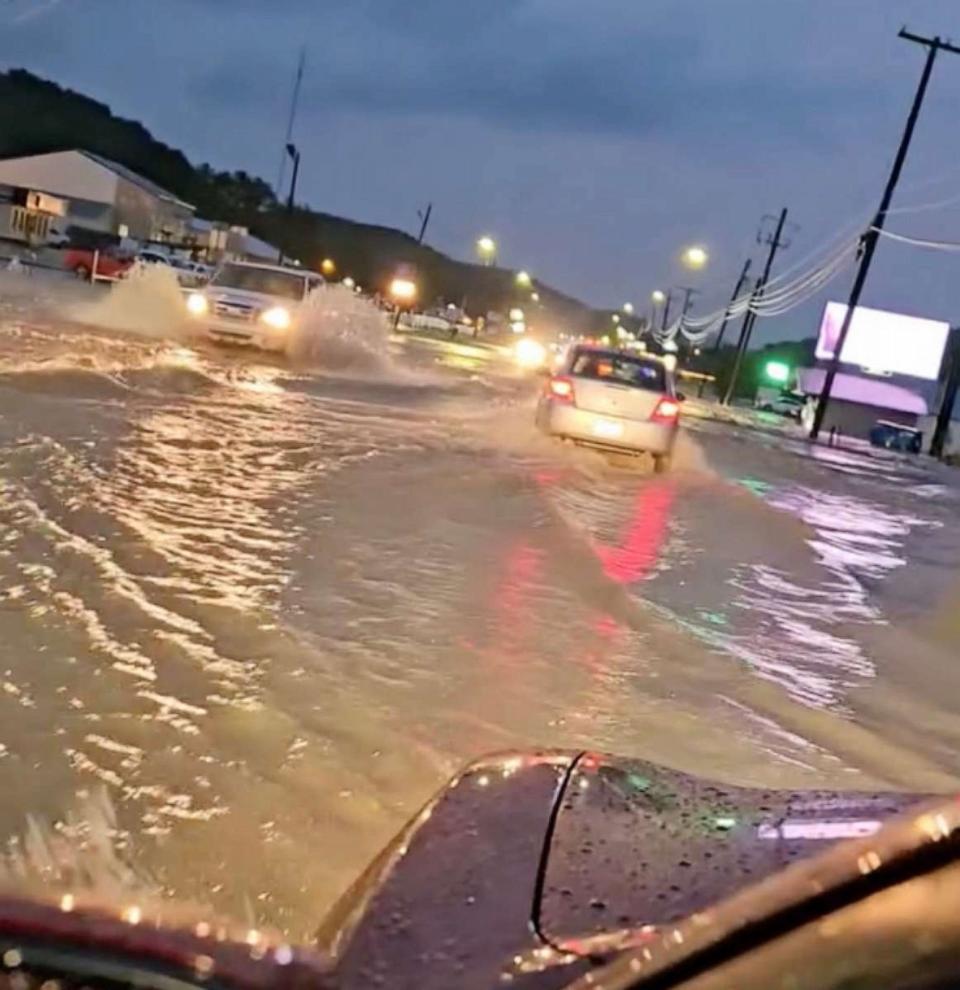 PHOTO: Heavy rains flooded streets in Oneonta, Ala., on Friday, Aug. 4, 2023. (Courtesy Nathan Mize)