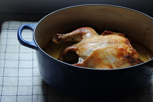 coffee brined roast chicken