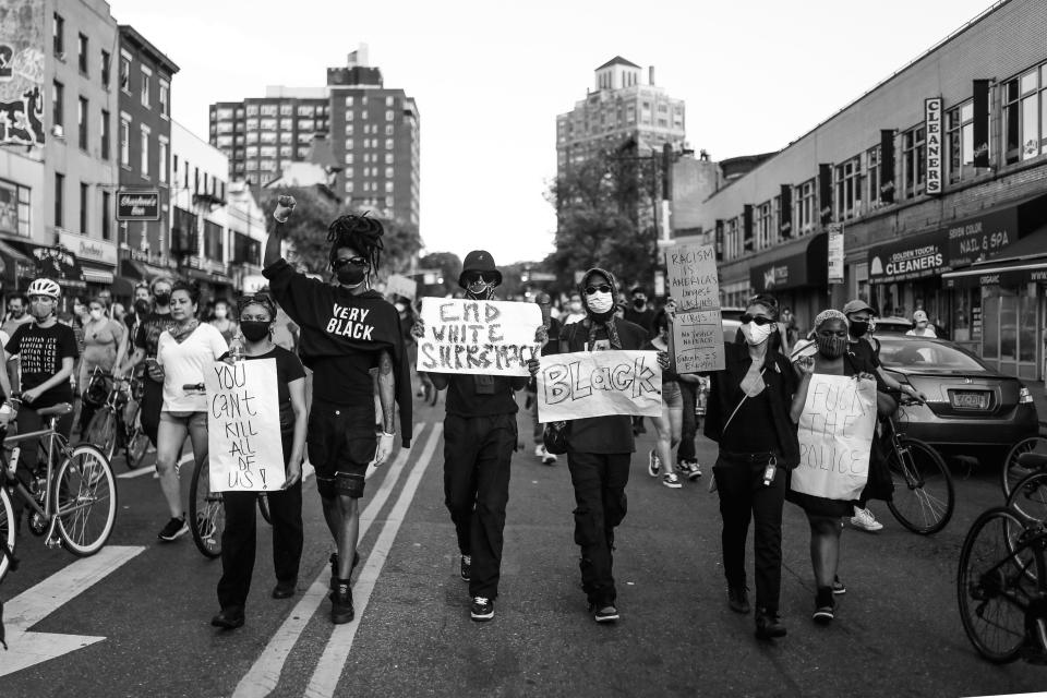 Protestors in New York, May 30, 2020.