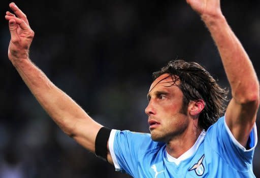 Lazio captain Stefano Mauri during a Serie A football match in Rome on April 7. Mauri and several other top players were arrested on Monday as part of a probe into illegal betting