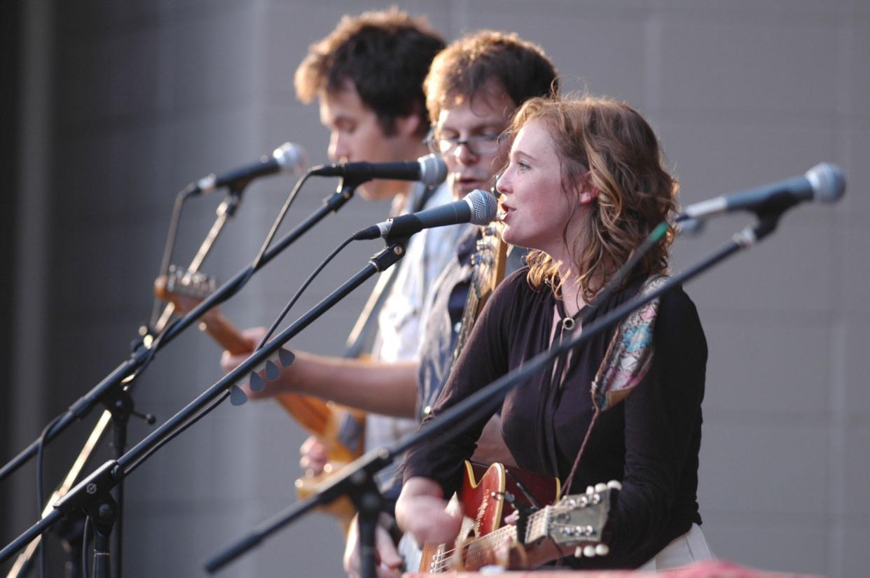 Tift Merritt in 2008 at Greenfield Lake Amphitheater. "I don't want to get too sentimental," Merritt joked. "But this is a long way from Water Street on Saturday afternoons."