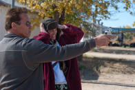 Arnold Schwarzenegger and Johnny Knoxville in Lionsgate's "The Last Stand" - 2013