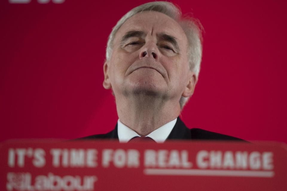 John McDonnell said 'decisions would be made' if the exit poll result is correct (PA)