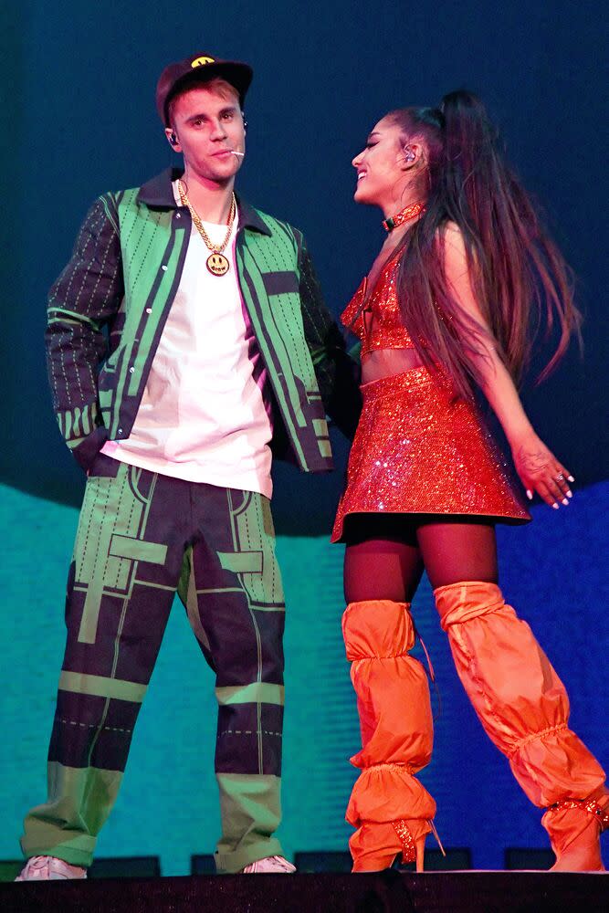 Justin Bieber and Ariana Grande | Kevin Mazur/Getty