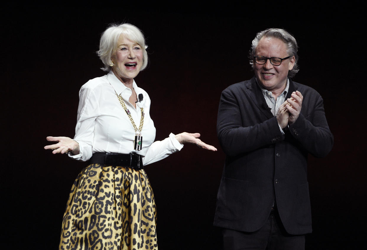 Helen Mirren with director Bill Condon (Credit: Chris Pizzello/Invision/AP)
