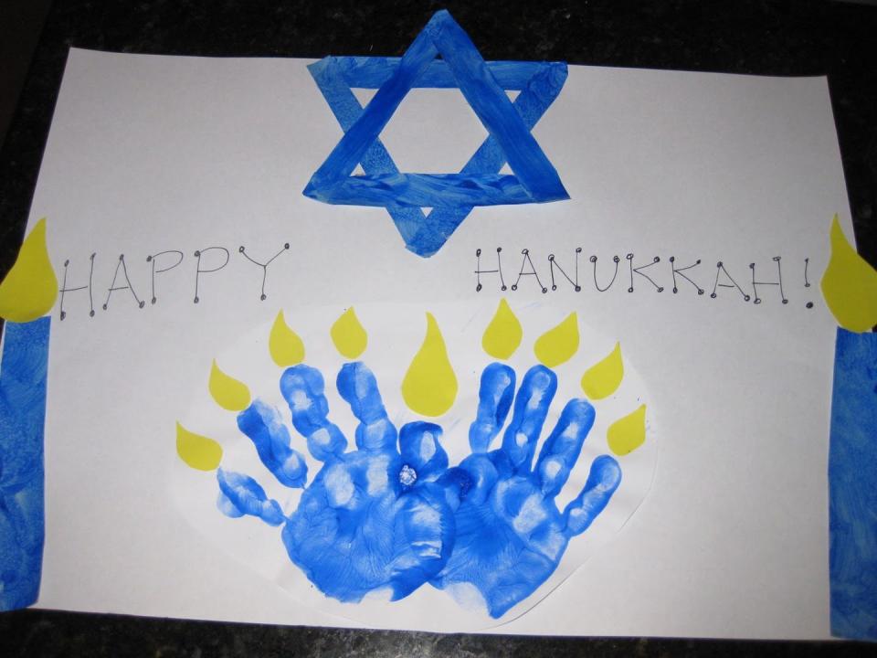 Hanukkah Handprint Craft