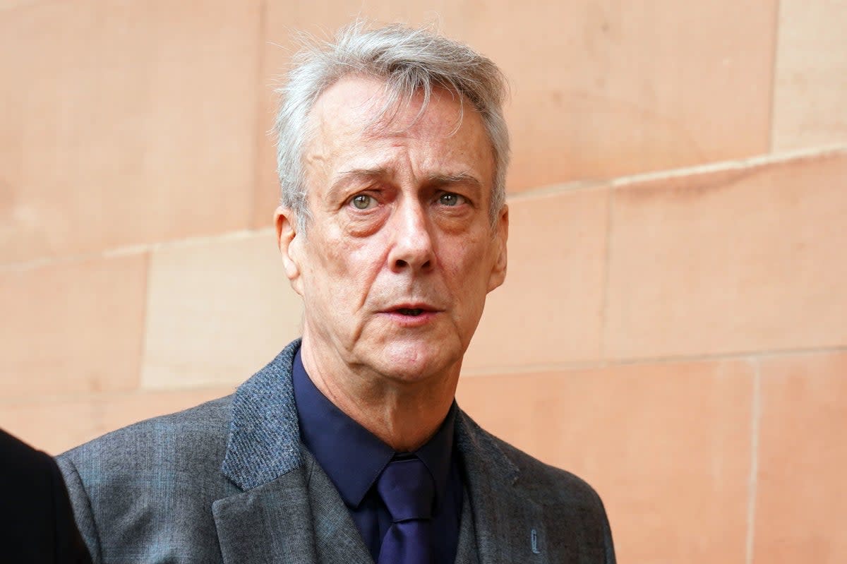 Actor Stephen Tompkinson arrives at Newcastle Crown Court where he is on trial charged with inflicting grievous bodily harm (PA)