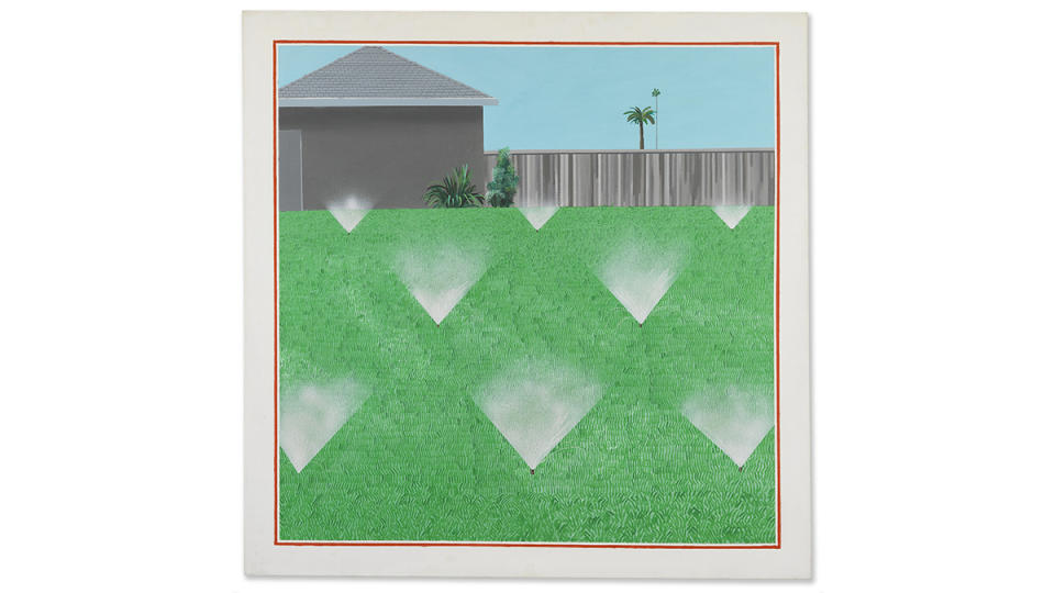 David Hockney's "A Lawn Being Sprinkled"