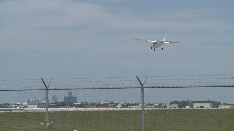 A stock photo shows a similar plane to the style involved in this incident report landing at the Windsor airport. 