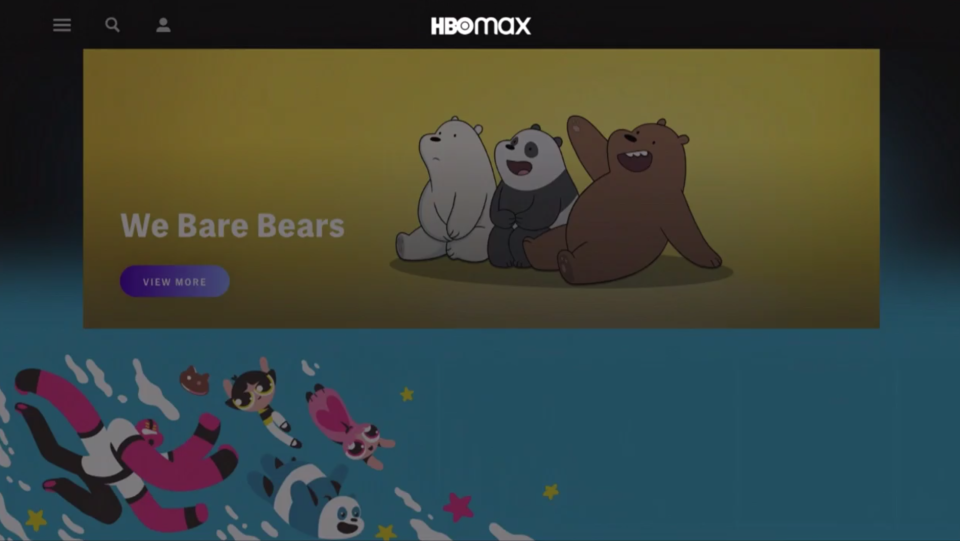 HBO Max kids show page