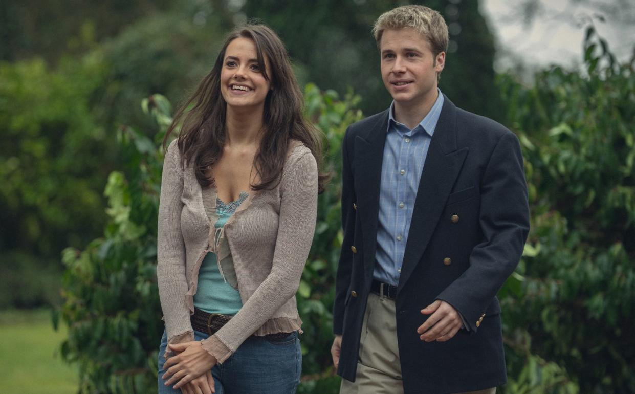 Meg Bellamy and Ed McVey play Kate Middleton and Prince William in the last series of The Crown