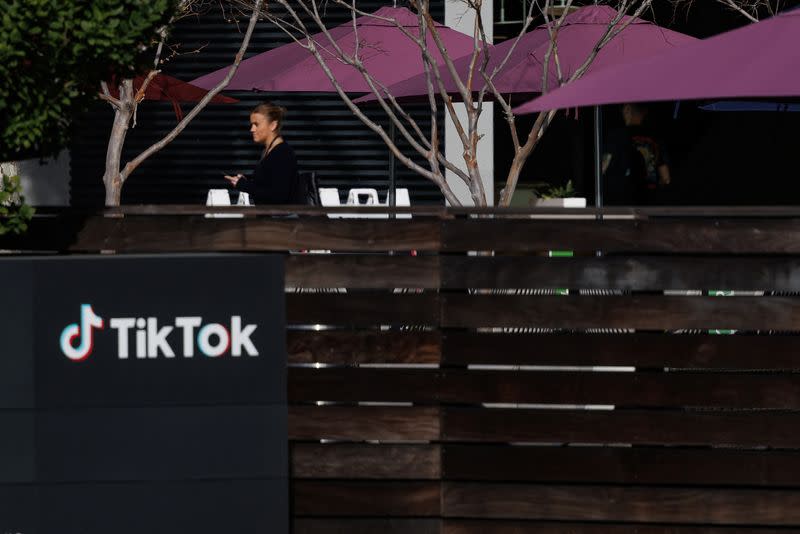 FILE PHOTO: Tik Tok offices shown in California after U.S. Congress passes bill to divest in Chinese owner