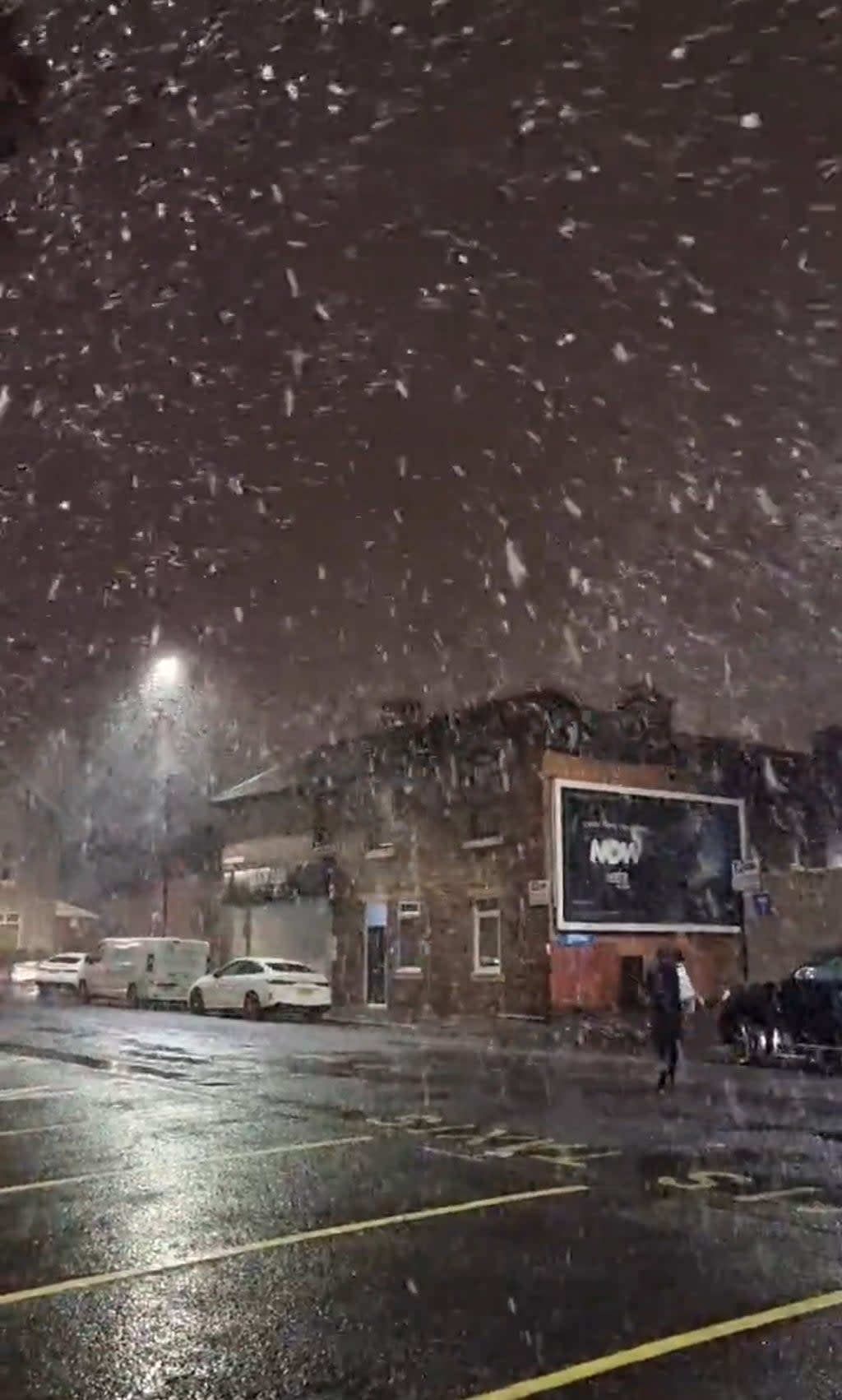 Whitley Bay in Northumberland experienced some snowfall (Rory Peace/PA) (PA Media)