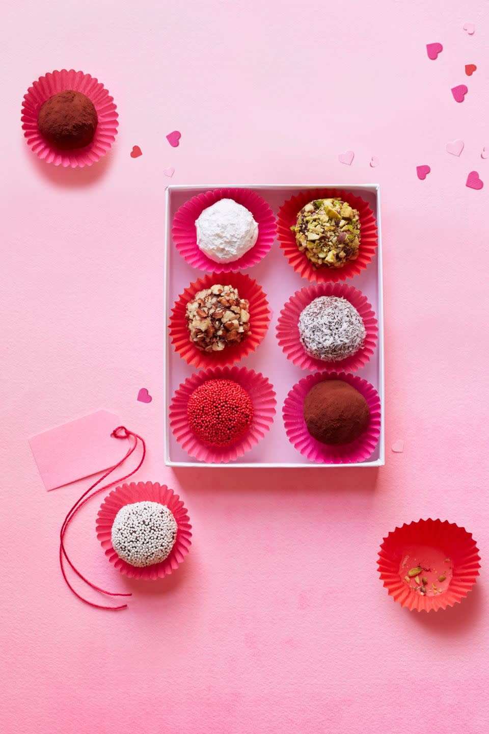 <p>Your Valentine will fall in love all over again with a homemade box of chocolates.</p><p><em><a href="https://www.womansday.com/food-recipes/food-drinks/recipes/a53345/chocolate-truffles/" rel="nofollow noopener" target="_blank" data-ylk="slk:Get the Chocolate Truffles recipe.;elm:context_link;itc:0;sec:content-canvas" class="link ">Get the Chocolate Truffles recipe.</a></em> </p>