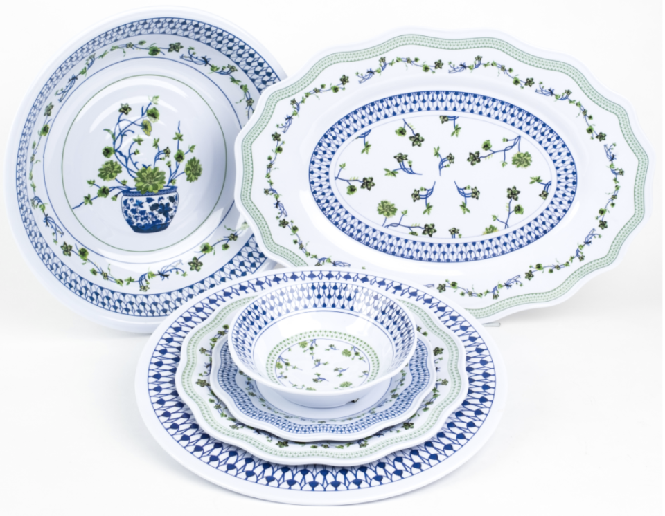 Fabulous Green Blue White Melamine Collection (Photo: The Enchanted Home)