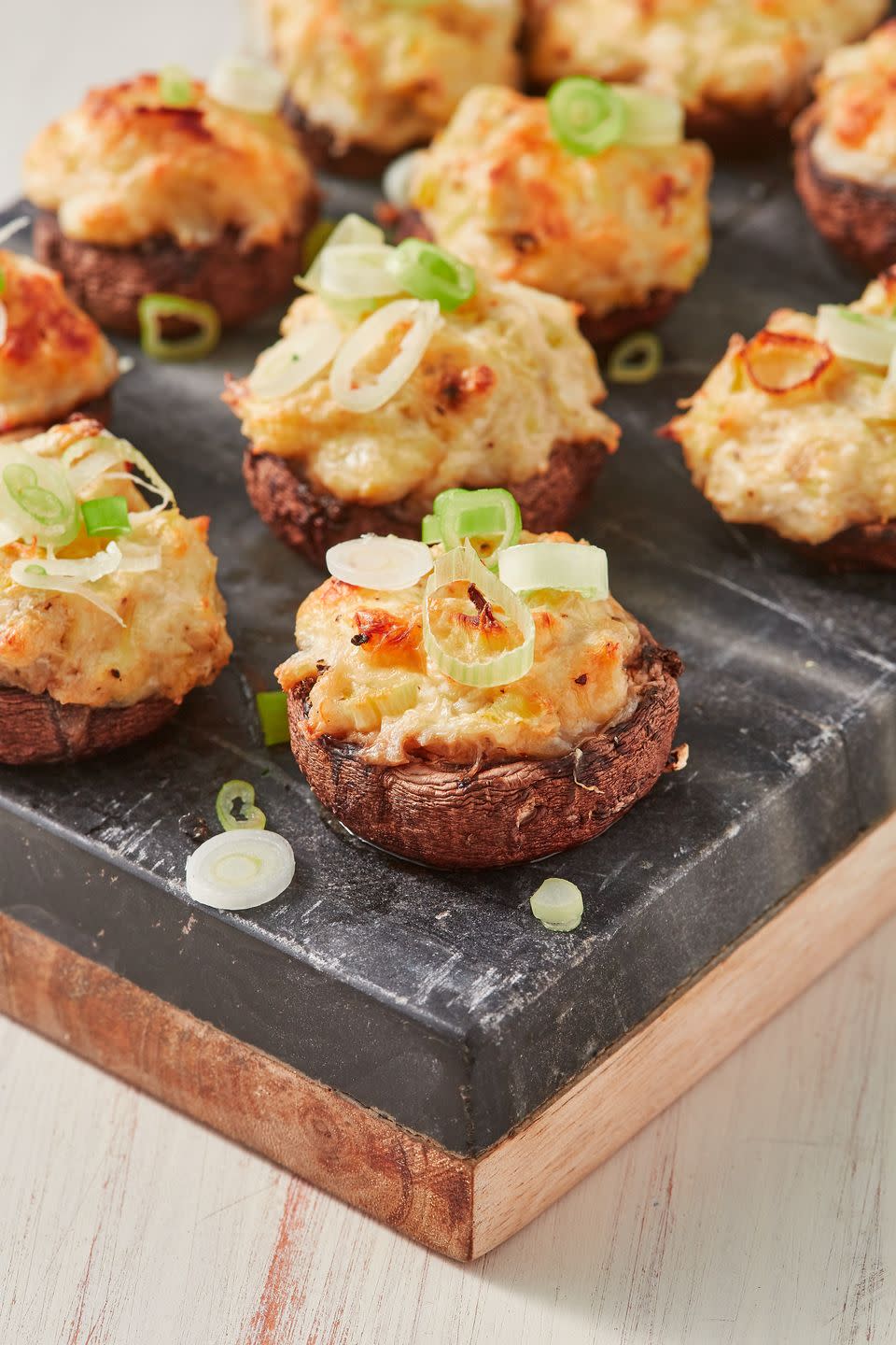 Crab Artichoke Stuffed Mushrooms