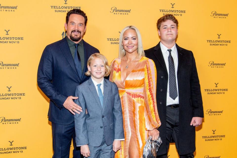 new york, new york   november 03 cole hauser, cynthia daniel and guests attend paramounts yellowstone season 5 new york premiere at walter reade theater on november 03, 2022 in new york city photo by roy rochlinwireimage