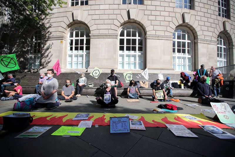 Extinction Rebellion climate activists protest in Manchester