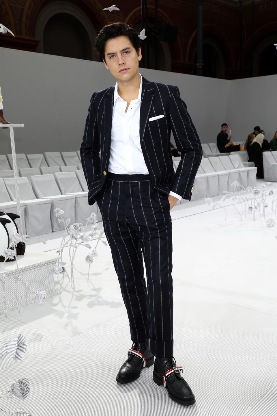 <h1 class="title">Thom Browne : Front Row - Paris Fashion Week - Womenswear Spring Summer 2020</h1><cite class="credit">Getty Images</cite>