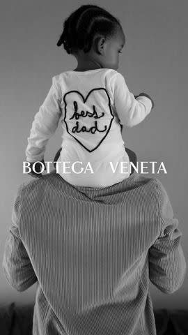 <p>Carrie Mae Weems/Bottega Veneta</p> A$AP Rocky with son RZA in Bottega Veneta's Father's Day 2024 campaign