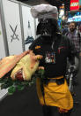 Funny, we didn’t see that Jar Jar cosplayer on the floor after we ran into this guy. Conicidence?