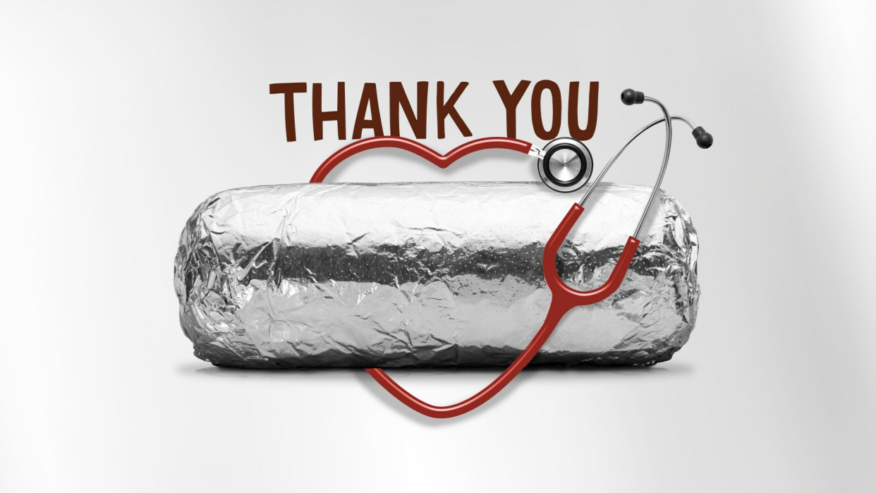 Chipotle is thanking healthcare workers with more than $1 million in free Chipotle.