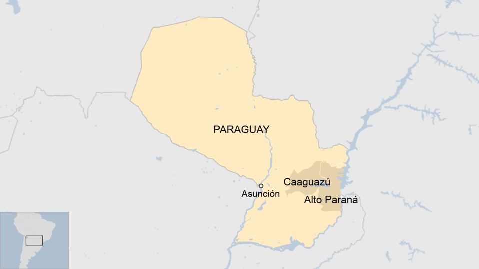 Mapa de Paraguay