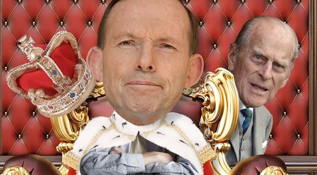 PM's 'knightmare': Mr Abbott faced woeful poll numbers following his unpopular decision to award Britain's Prince Philip a knighthood. Photo: Don Lindsay/The West Australian