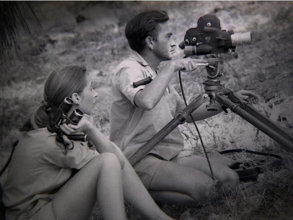 Goodall with Van Lawick, who was employed by National Geographic to take photos and videos of work being conducted in Africa (Jane Goodall Institute)