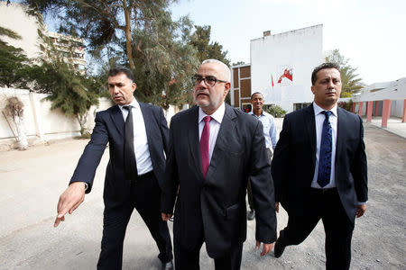 Abdelillah Benkirane, secretary-general of the Islamist Justice and Development party (PJD), arrives at a polling station in Rabat October 7, 2016. REUTERS/Youssef Boudlal