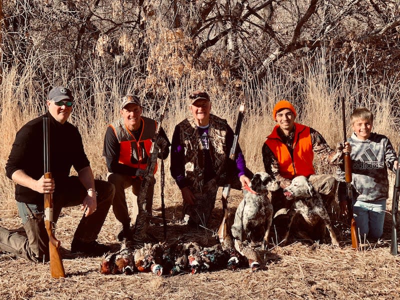 Members of the Hill family, left to right: Jeff Hill, Jay Hill, Ferrell Hill, Bridger Salazar (son-in-law), Jacob Hill (Jay's son). | Hill family