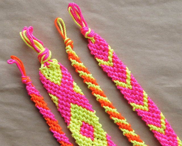 13) Neon Friendship Bracelet Pattern