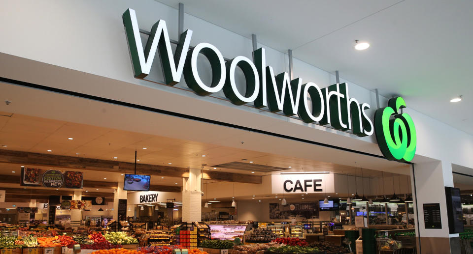 A Woolworths store is pictured. The new Disney Ooshies range will launch on Wednesday across Australia except for Victoria.