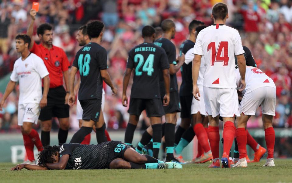 Liverpool's pre-season friendly against Sevilla was overshadowed by a vicious foul by Joris Gnagnon - Getty Images North America